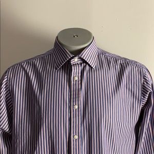Vintage Striped Dress Shirt from Pink